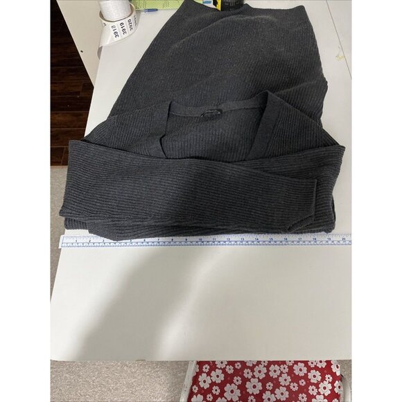 Aritzia Babaton Italian Merino Wool Grey Long Length Sweater Womens Size L - Picture 10 of 12